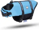 Chaleco salvavidas reflectantes azul para mascota talla S