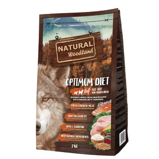 [8425402687413] Pienso Optimum Diet All Age Mini-Medium breed 2Kg - Natural Woodland