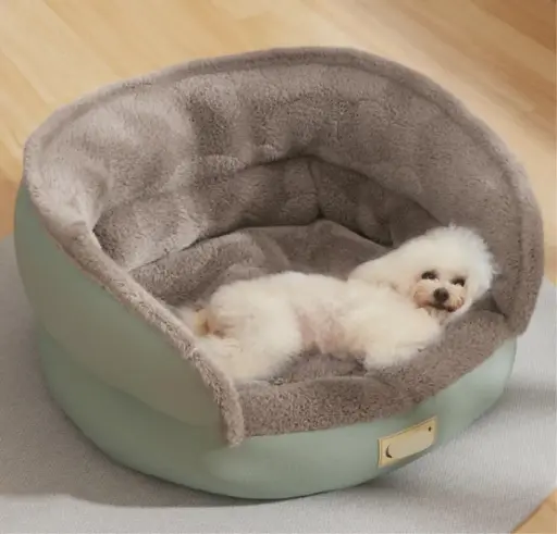 [CPV00006] Cama calmante gato/perro color verde oscuro